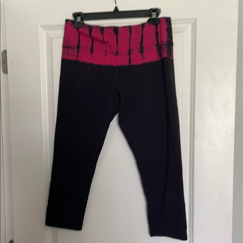 Calvin Klein Performance Black and Pink Leggings Athletic Fit - Picture 1 of 6